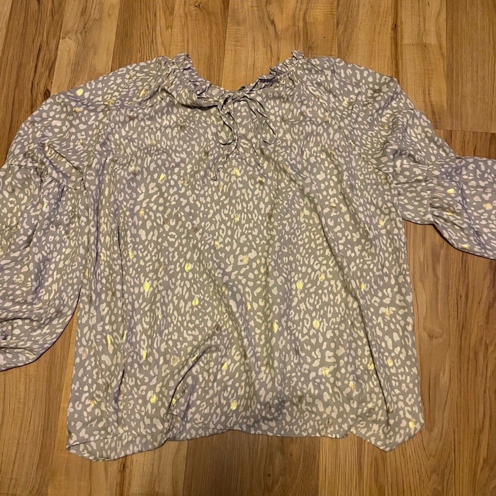 Perch Cheetah & Gold Blouse
